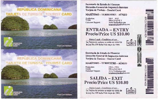 Dominican Tourist Card